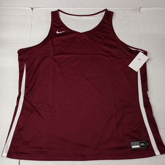 Nike Dri-FIT Stock Reversible Practice Basketball Jersey Women's 3XLT Maroon - Picture 1 of 8